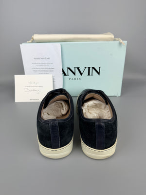 Lanvin Dbb1 Patent Cap Toe Sneaker Navy | 44