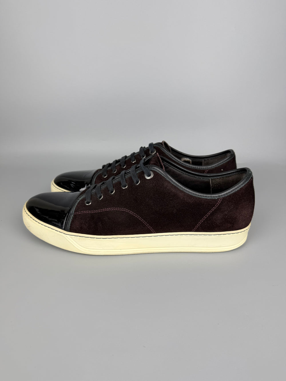Lanvin Dbb1 Patent Cap Toe Sneaker Burgundy | 47