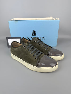Lanvin Dbb1 Patent Cap Toe Sneaker Green | 44