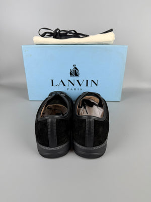 Lanvin Dbb1 Patent Cap Toe Sneaker Black | 44