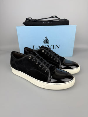 Lanvin Dbb1 Patent Cap Toe Sneaker Black | 46