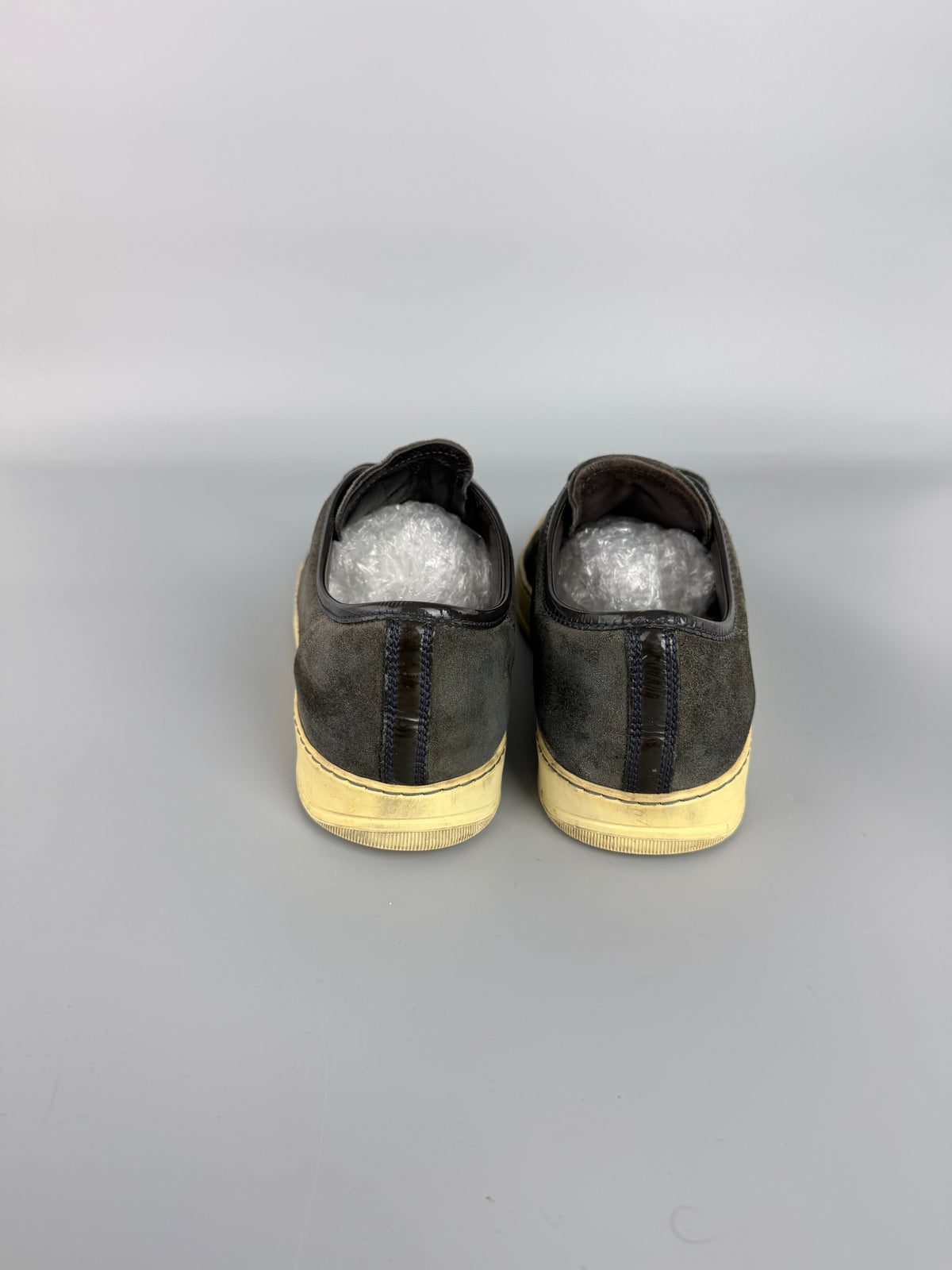 Lanvin Dbb1 Patent Cap Toe Sneaker Grey | 43
