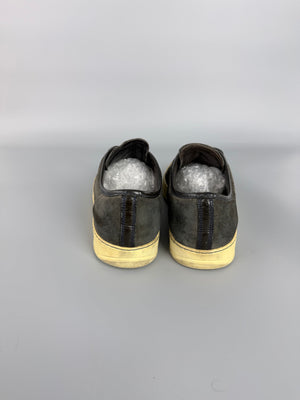 Lanvin Dbb1 Patent Cap Toe Sneaker Grey | 43