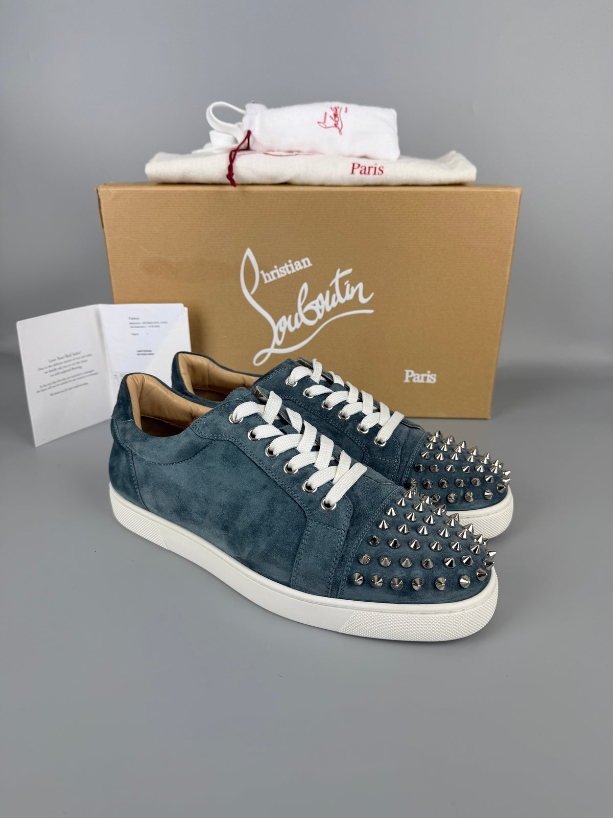 Christian Louboutin Spikes Sneaker Blue | 40.5