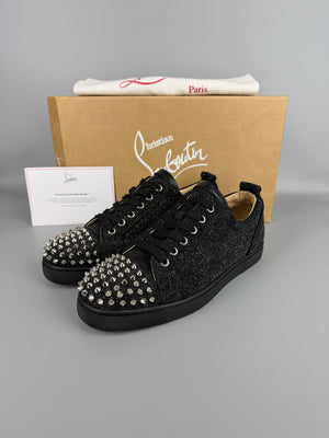 Christian Louboutin Louis Junior Spikes Glitter Sneaker | 41.5