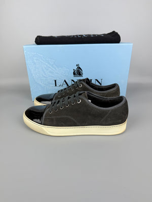 Lanvin Dbb1 Patent Cap Toe Sneaker Grey | 42