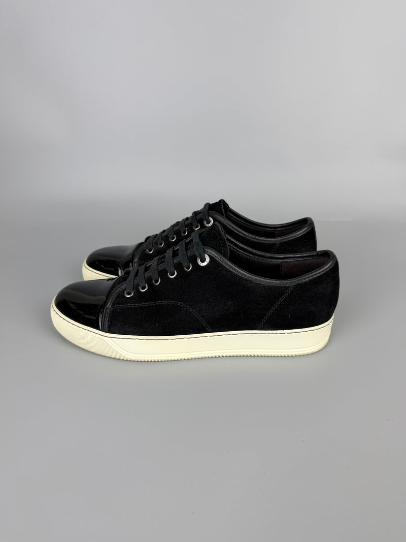 Lanvin Dbb1 Patent Cap Toe Sneaker Black | 41