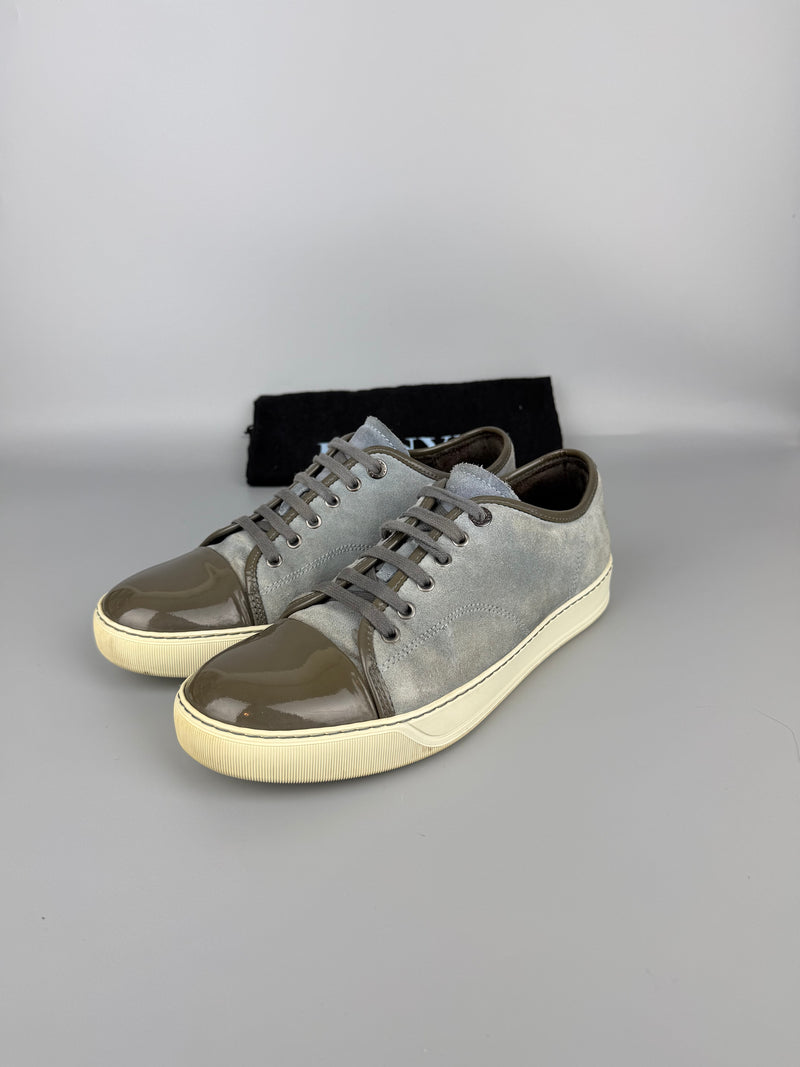 Lanvin Dbb1 Patent Cap Toe Sneaker Blue | 41