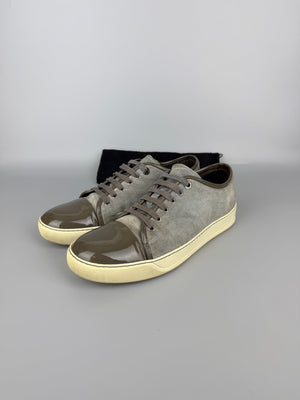 Lanvin Dbb1 Patent Cap Toe Sneaker Blue | 43