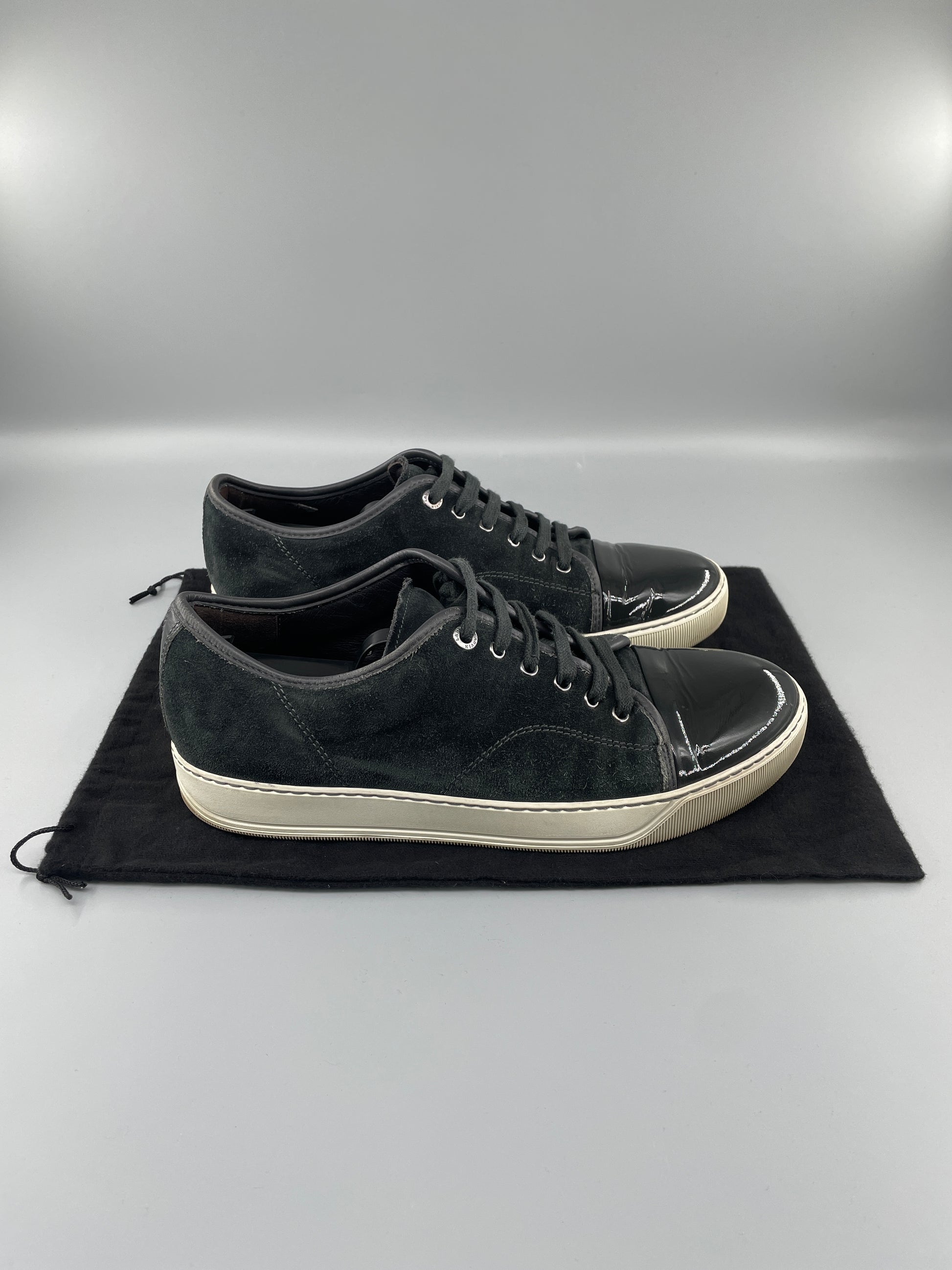 DBB1 Elephant Grey Suede Patent Cap Toe