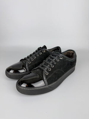 Lanvin Dbb1 Patent Cap Toe Sneaker Black | 43