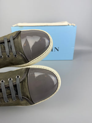 Lanvin Dbb1 Patent Cap Toe Sneaker Green | 44