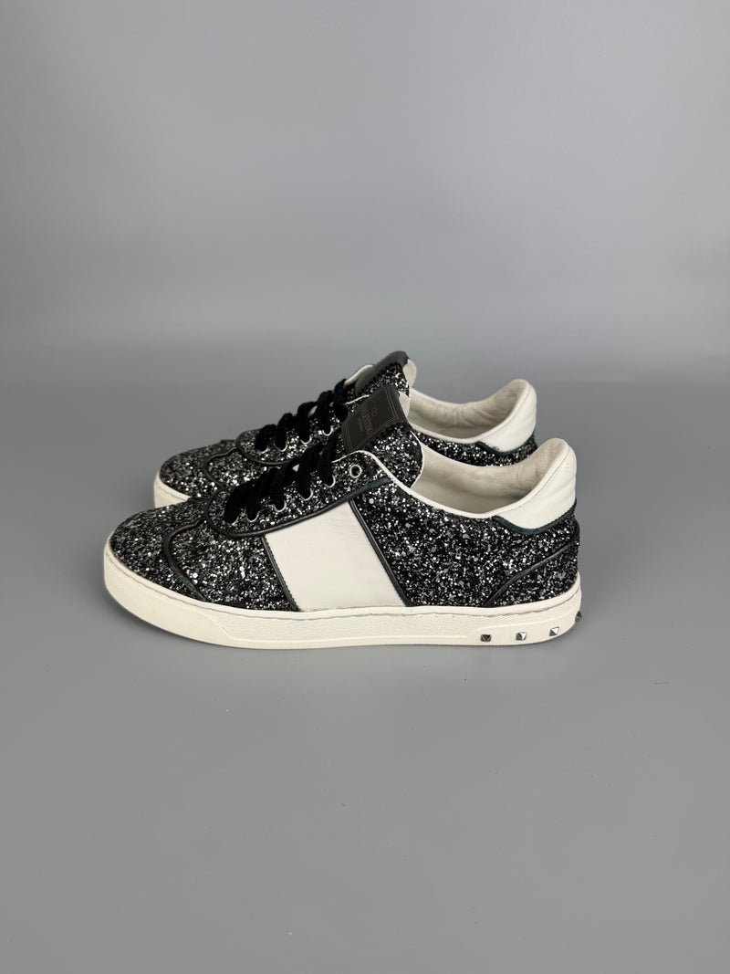 Valentino Flycrew Sneaker Black Glitter | 38