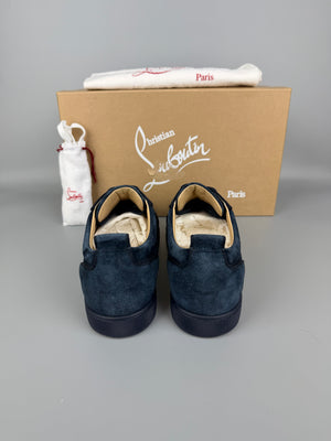 Christian Louboutin Louis Junior Spikes Sneaker Navy | 42.5