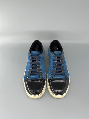 Lanvin Dbb1 Patent Cap Toe Sneaker Blue | UK6
