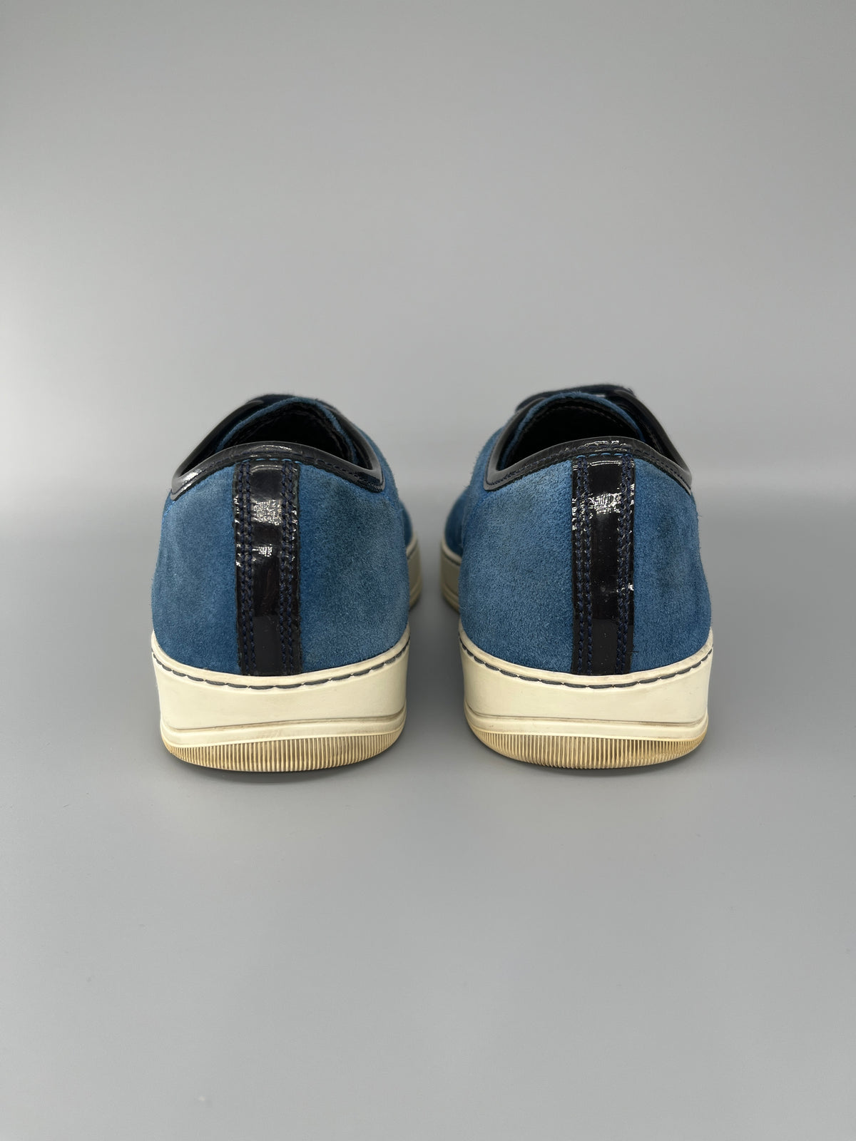 Lanvin Dbb1 Patent Cap Toe Sneaker Blue | UK6