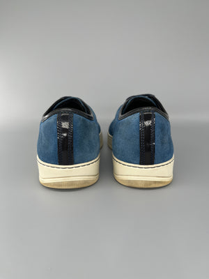 Lanvin Dbb1 Patent Cap Toe Sneaker Blue | UK6