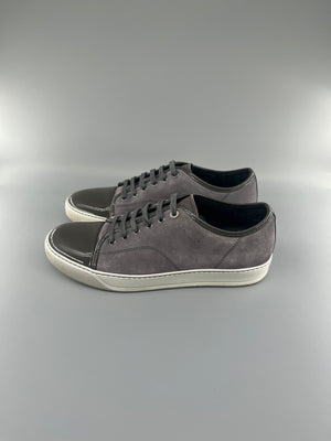 Lanvin Dbb1 Patent Cap Toe Sneaker Grey | UK9