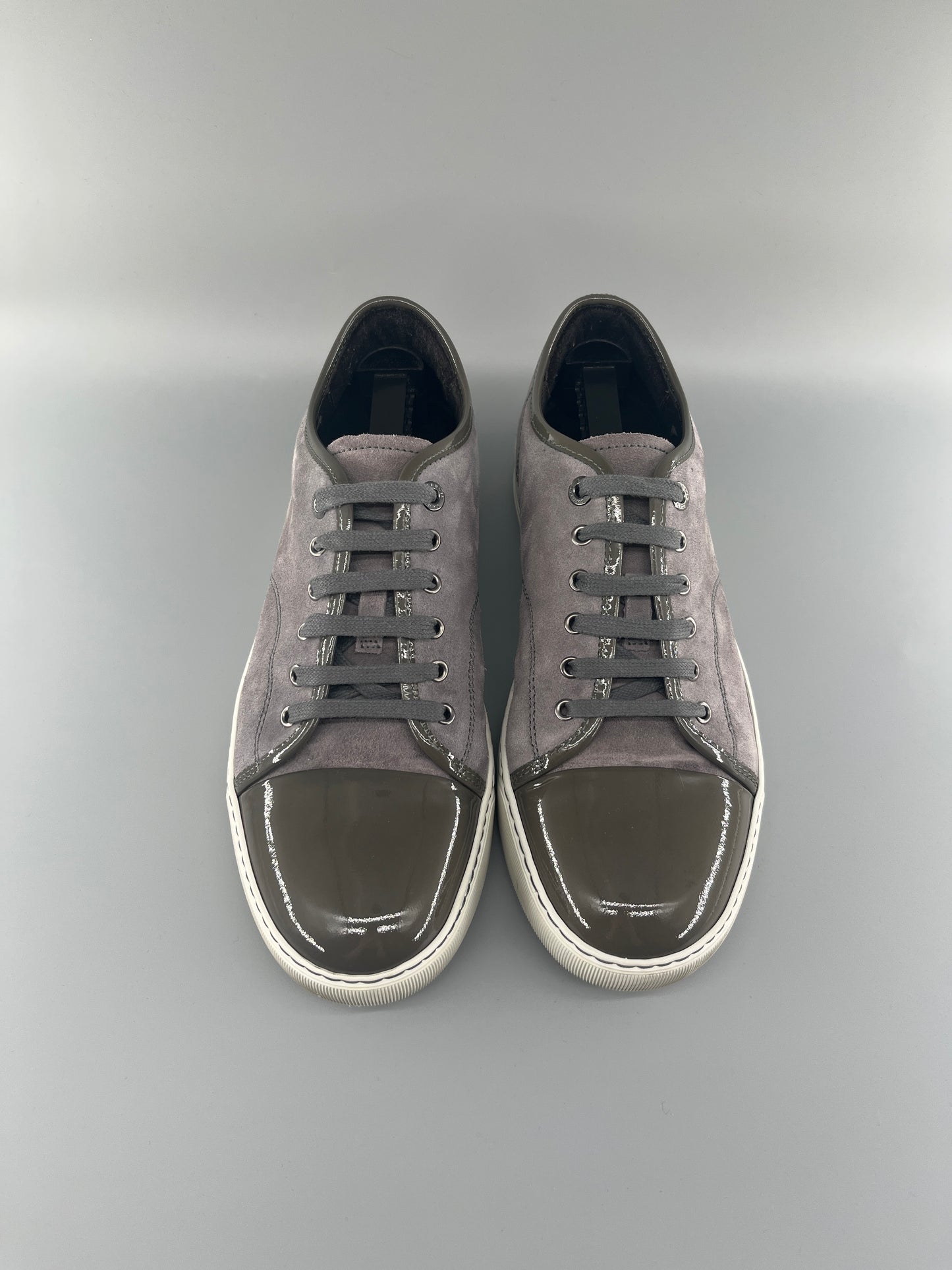 Lanvin Patent Cap Toe Sneaker Grey 43 | UK9