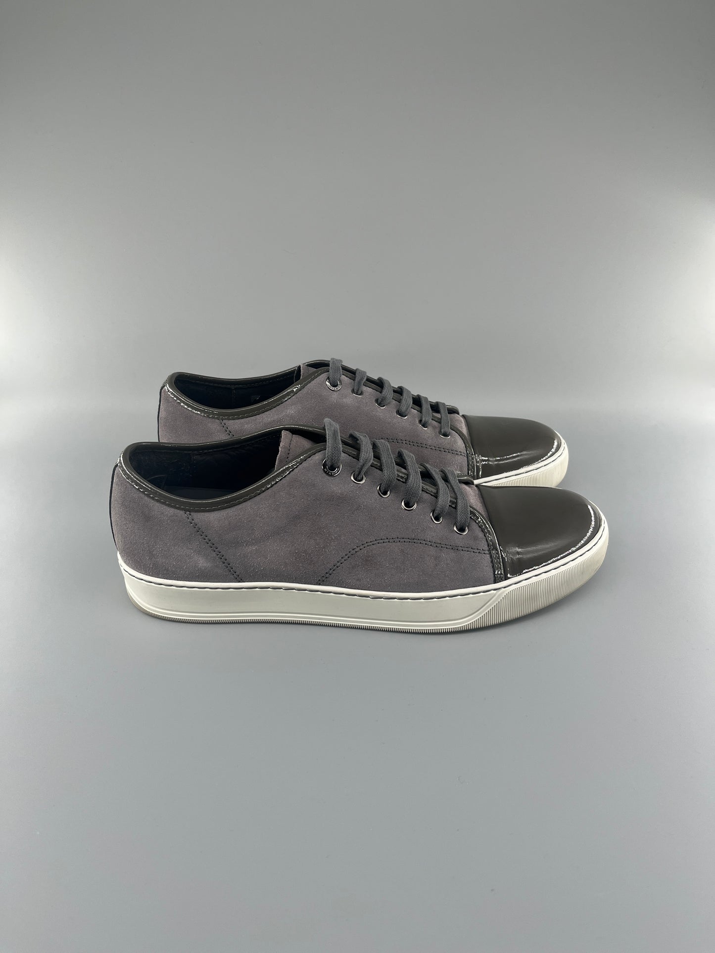 Lanvin Patent Cap Toe Sneaker Grey 43 | UK9