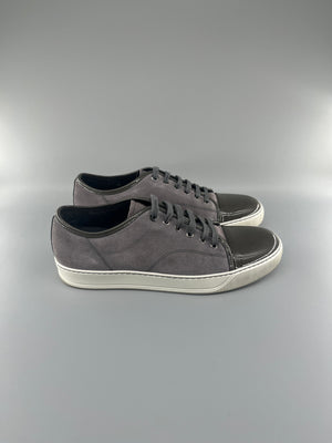 Lanvin Dbb1 Patent Cap Toe Sneaker Grey | UK9