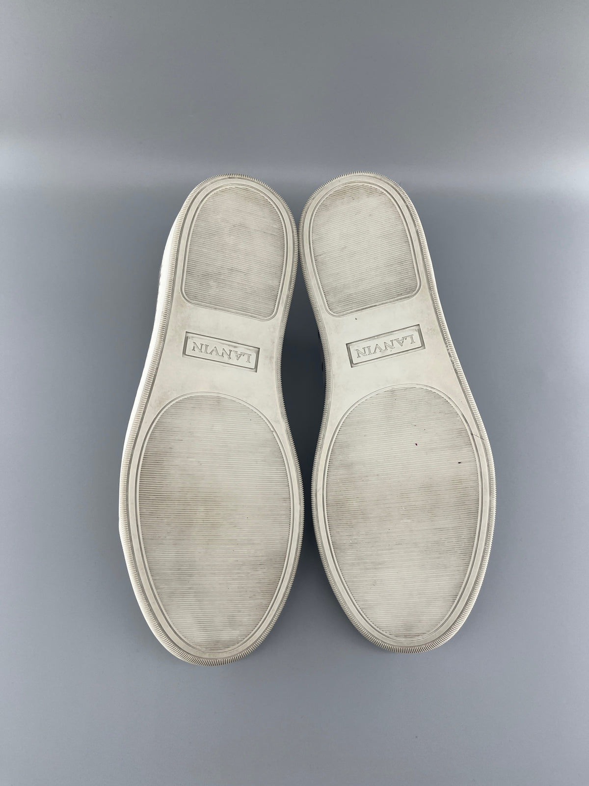 Lanvin Dbb1 Patent Cap Toe Sneaker Grey | UK9