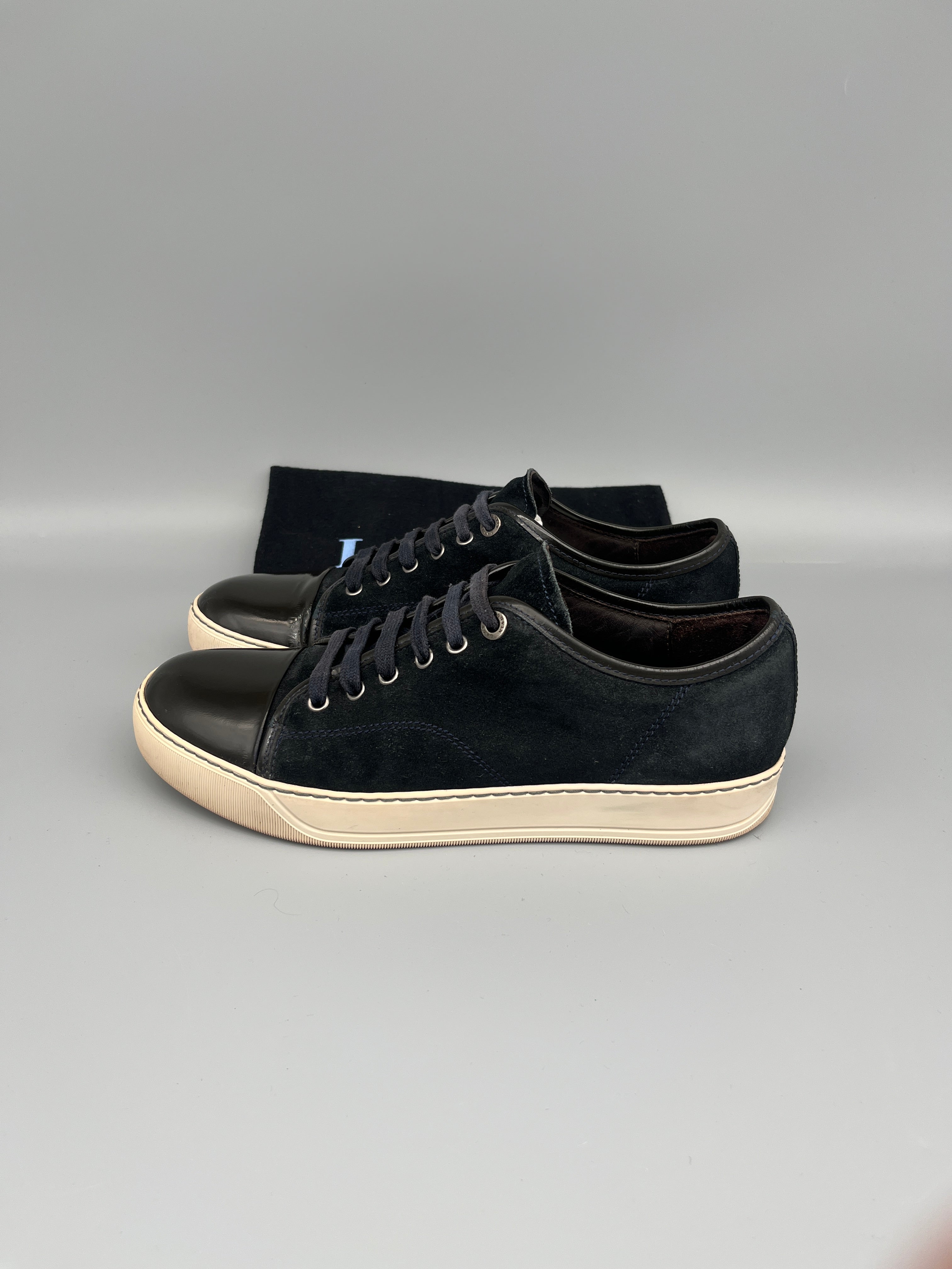Lanvin Dbb1 Patent Cap Toe Sneaker Navy | 41