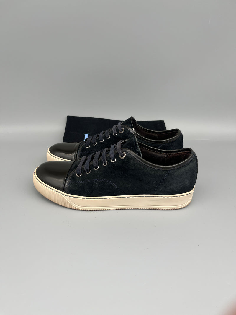 Lanvin Dbb1 Patent Cap Toe Sneaker Navy | 41