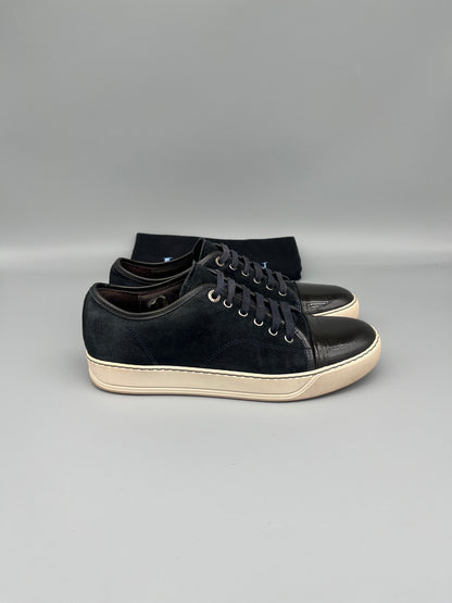 Lanvin Dbb1 Patent Cap Toe Sneaker Navy | 41