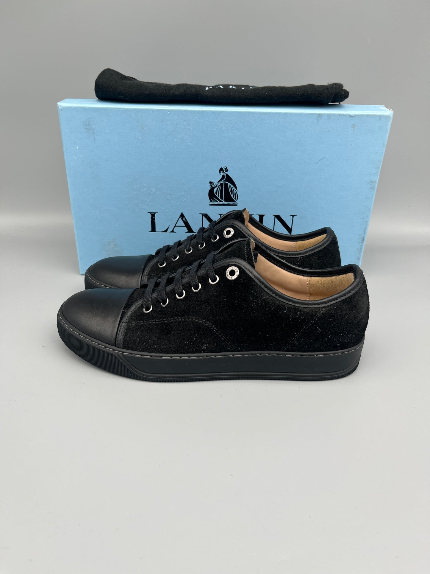 Lanvin Dbb1 Nappa Cap Toe Sneaker Black | 41