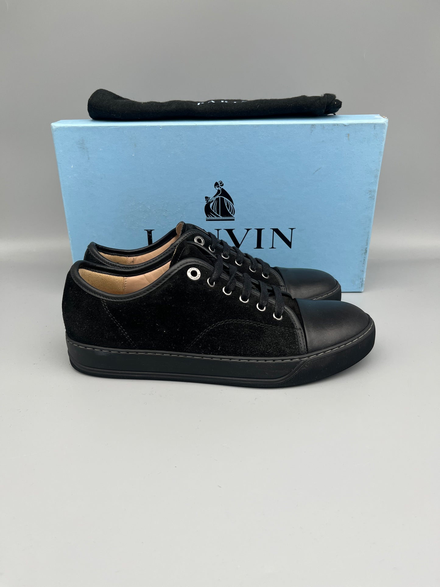 Lanvin Dbb1 Nappa Cap Toe Sneaker Black | 41
