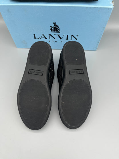 Lanvin Dbb1 Nappa Cap Toe Sneaker Black | 41