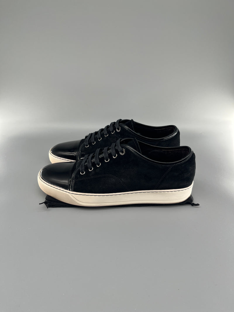 Lanvin Dbb1 Patent Cap Toe Sneaker Black | UK9