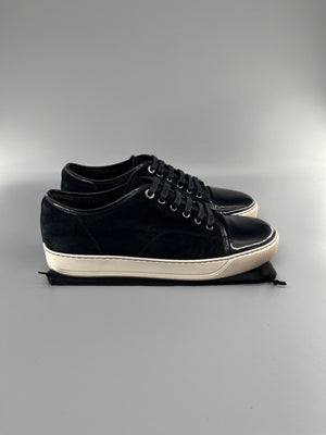 Lanvin Dbb1 Patent Cap Toe Sneaker Black | UK9