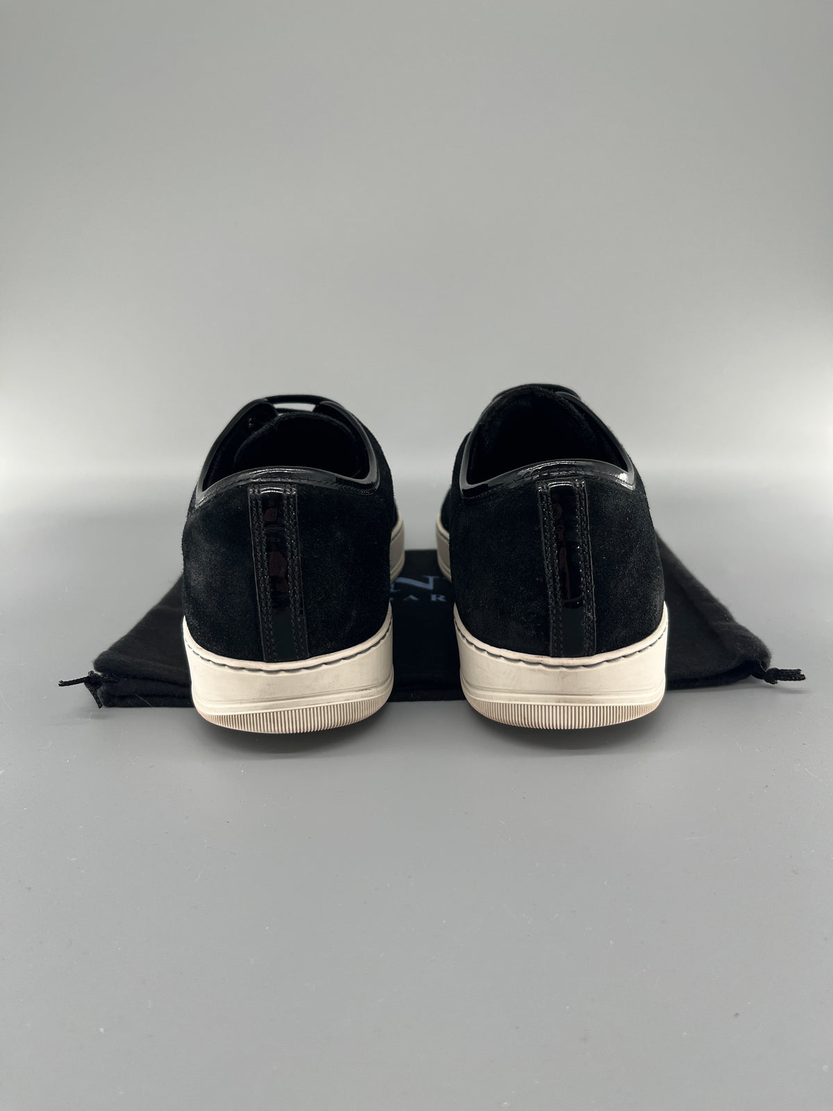 Lanvin Dbb1 Patent Cap Toe Sneaker Black | UK9