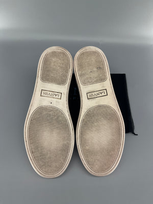 Lanvin Dbb1 Patent Cap Toe Sneaker Black | UK9