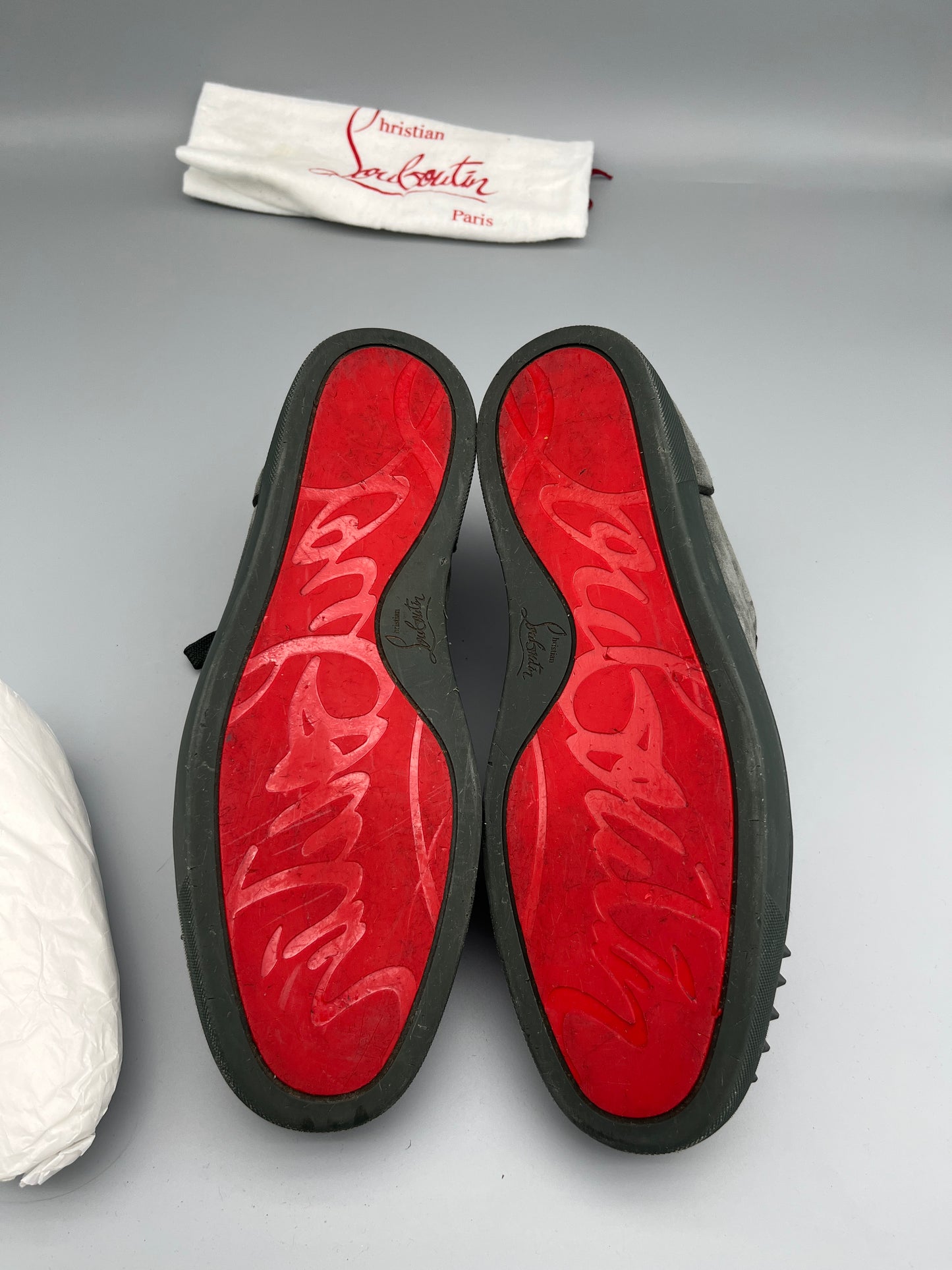 Christian Louboutin Louis Junior Spikes Sneaker Grey | 45