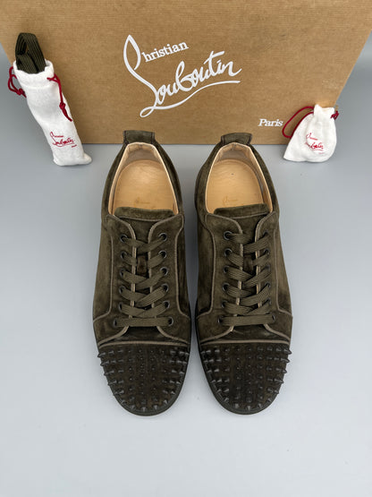 Christian Louboutin Louis Junior Spikes Sneaker Dark Green | 42.5