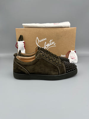 Christian Louboutin Louis Junior Spikes Sneaker Dark Green | 42.5
