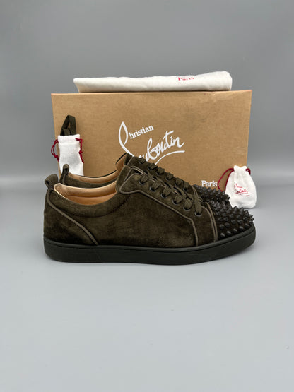Christian Louboutin Louis Junior Spikes Sneaker Dark Green | 42.5