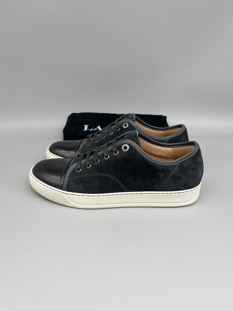 Lanvin Dbb1 Patent Cap Toe Sneaker Elephant Grey | 43