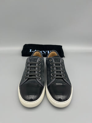 Lanvin Dbb1 Patent Cap Toe Sneaker Elephant Grey | 43
