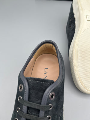 Lanvin Dbb1 Patent Cap Toe Sneaker Elephant Grey | 43