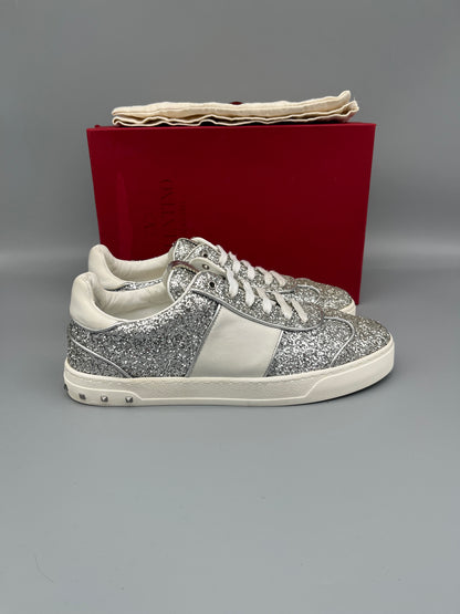 Valentino Flycrew Sneaker Silver Glitter | 40