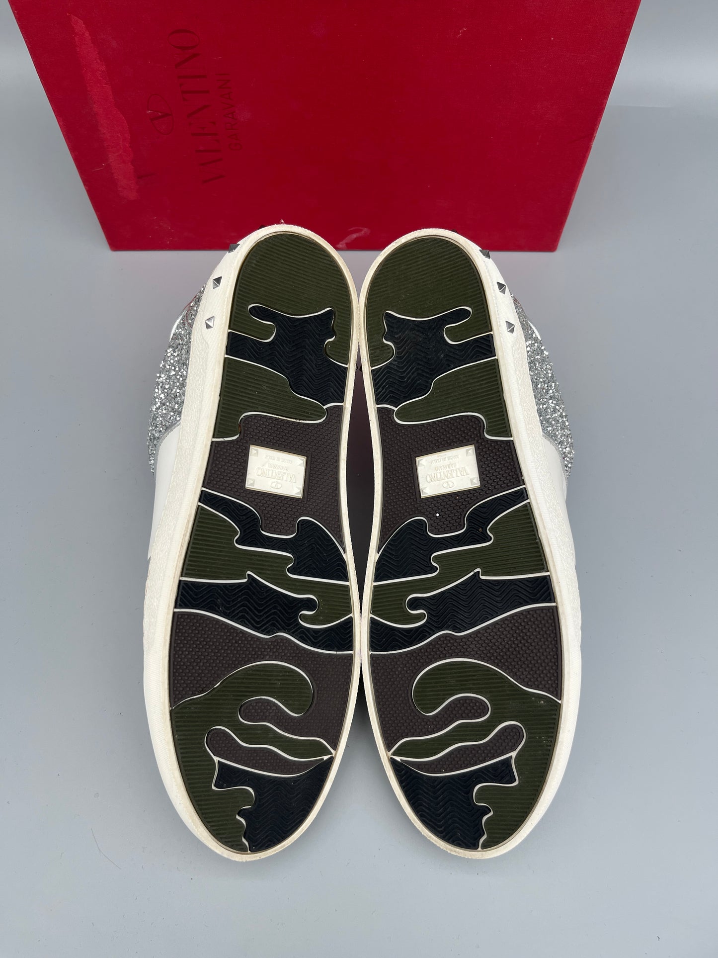 Valentino Flycrew Sneaker Silver Glitter | 40