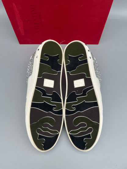 Valentino Flycrew Sneaker Silver Glitter | 40