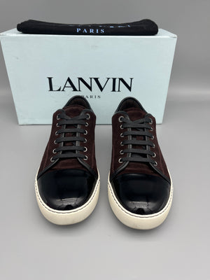Lanvin Dbb1 Patent Cap Toe Sneaker Burgundy | 42