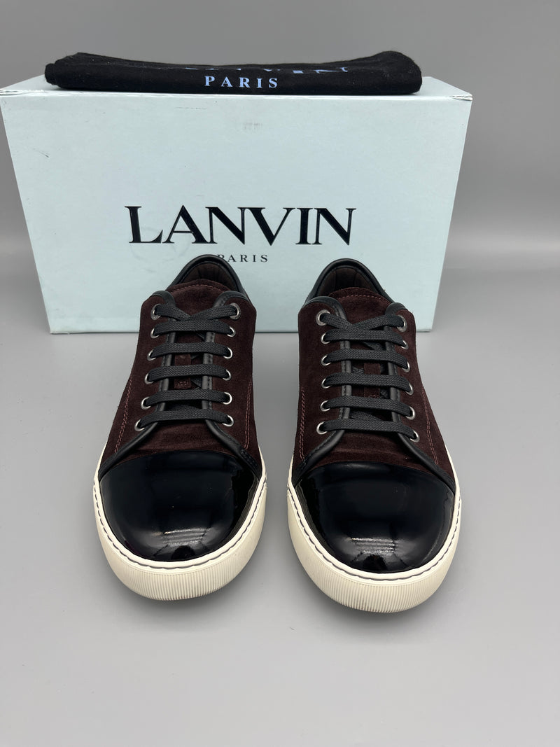 Lanvin Dbb1 Patent Cap Toe Sneaker Burgundy | 42