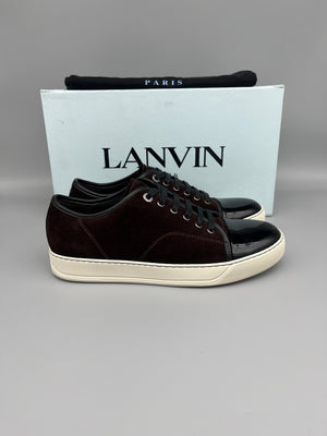 Lanvin Dbb1 Patent Cap Toe Sneaker Burgundy | 42