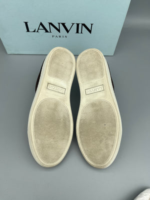 Lanvin Dbb1 Patent Cap Toe Sneaker Burgundy | 42